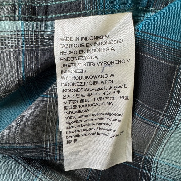 Men's Calvin Klein Short Sleeves Plaid Button Up Shirt Blue Size XL - Picture 11 of 12